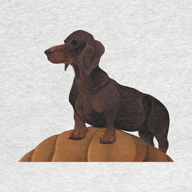 Halloween Hound - Dachshund in autumn by themarementality